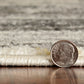 HomeRoots 7' Grey Machine Woven Watercolor Splash Indoor Runner Rug