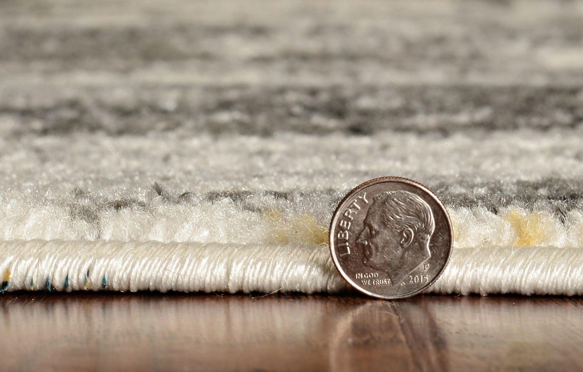HomeRoots 7' Grey Machine Woven Watercolor Splash Indoor Runner Rug