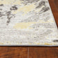 HomeRoots 7' Grey Machine Woven Watercolor Splash Indoor Runner Rug