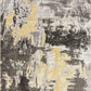 HomeRoots 7' Grey Machine Woven Watercolor Splash Indoor Runner Rug