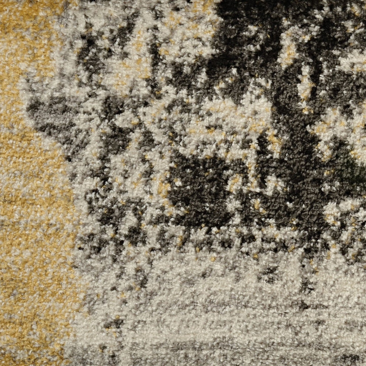 HomeRoots 7' Grey Machine Woven Watercolor Splash Indoor Runner Rug