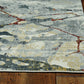 HomeRoots 7' Grey Teal Machine Woven Abstract Splatter Indoor Runner Rug