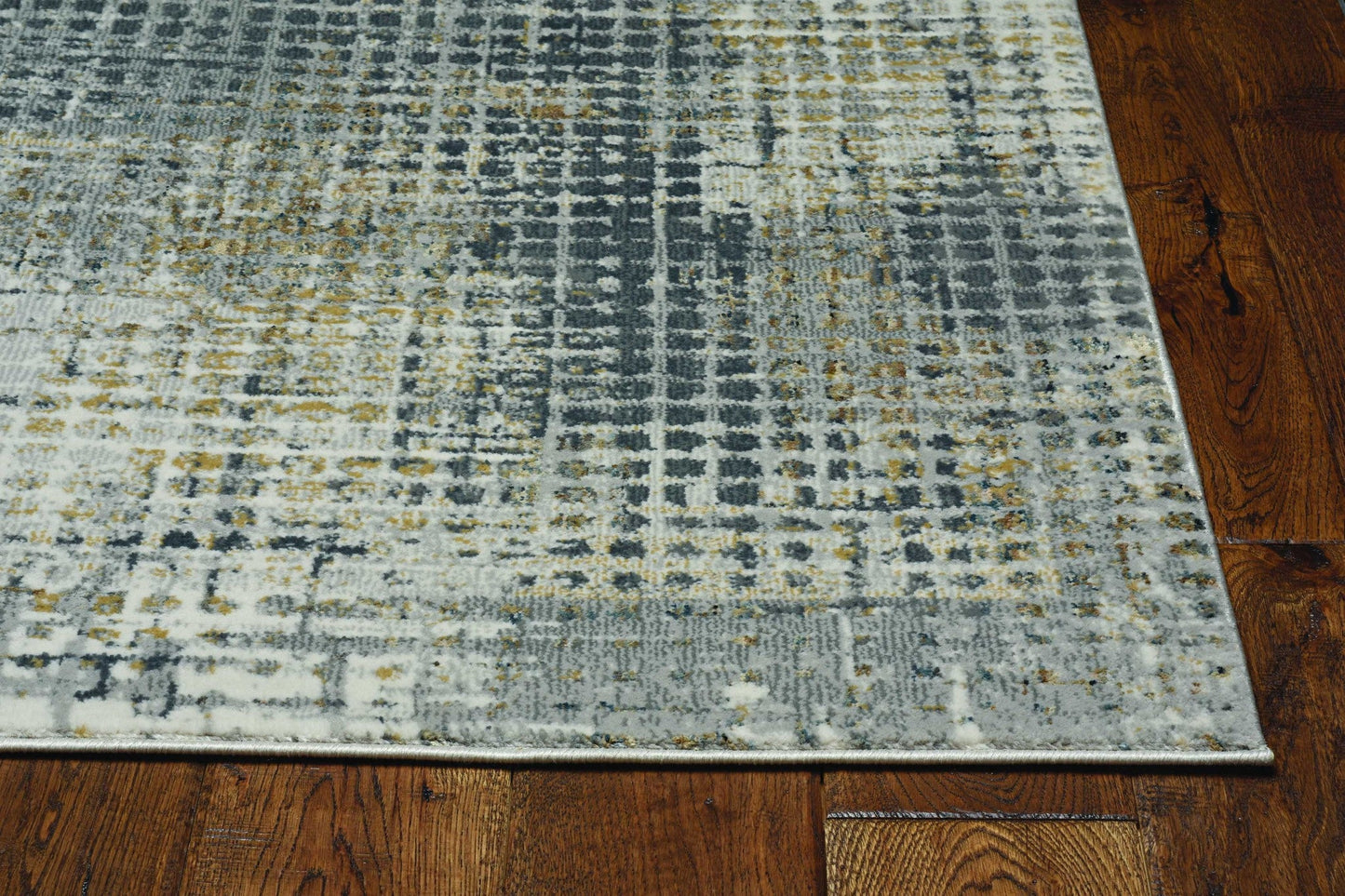 HomeRoots 7' Ivory Grey Machine Woven Abstract Dots Indoor Runner Rug