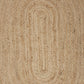 HomeRoots 7' Natural Toned Oval Shaped Area Rug