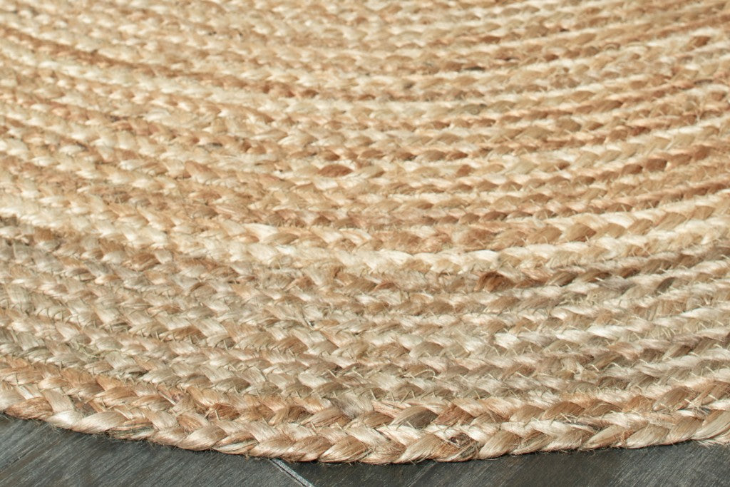 HomeRoots 7' Natural Toned Oval Shaped Area Rug