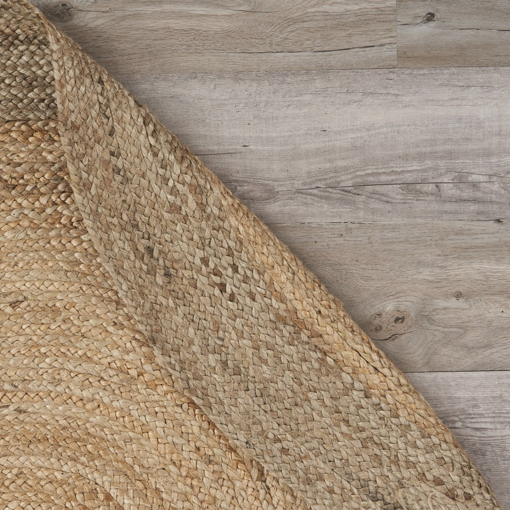 HomeRoots 7' Natural Toned Oval Shaped Area Rug