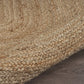 HomeRoots 7' Natural Toned Oval Shaped Area Rug