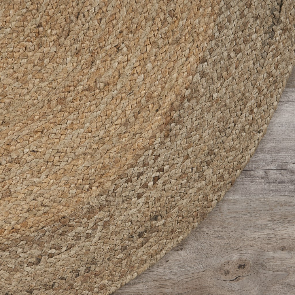 HomeRoots 7' Natural Toned Oval Shaped Area Rug