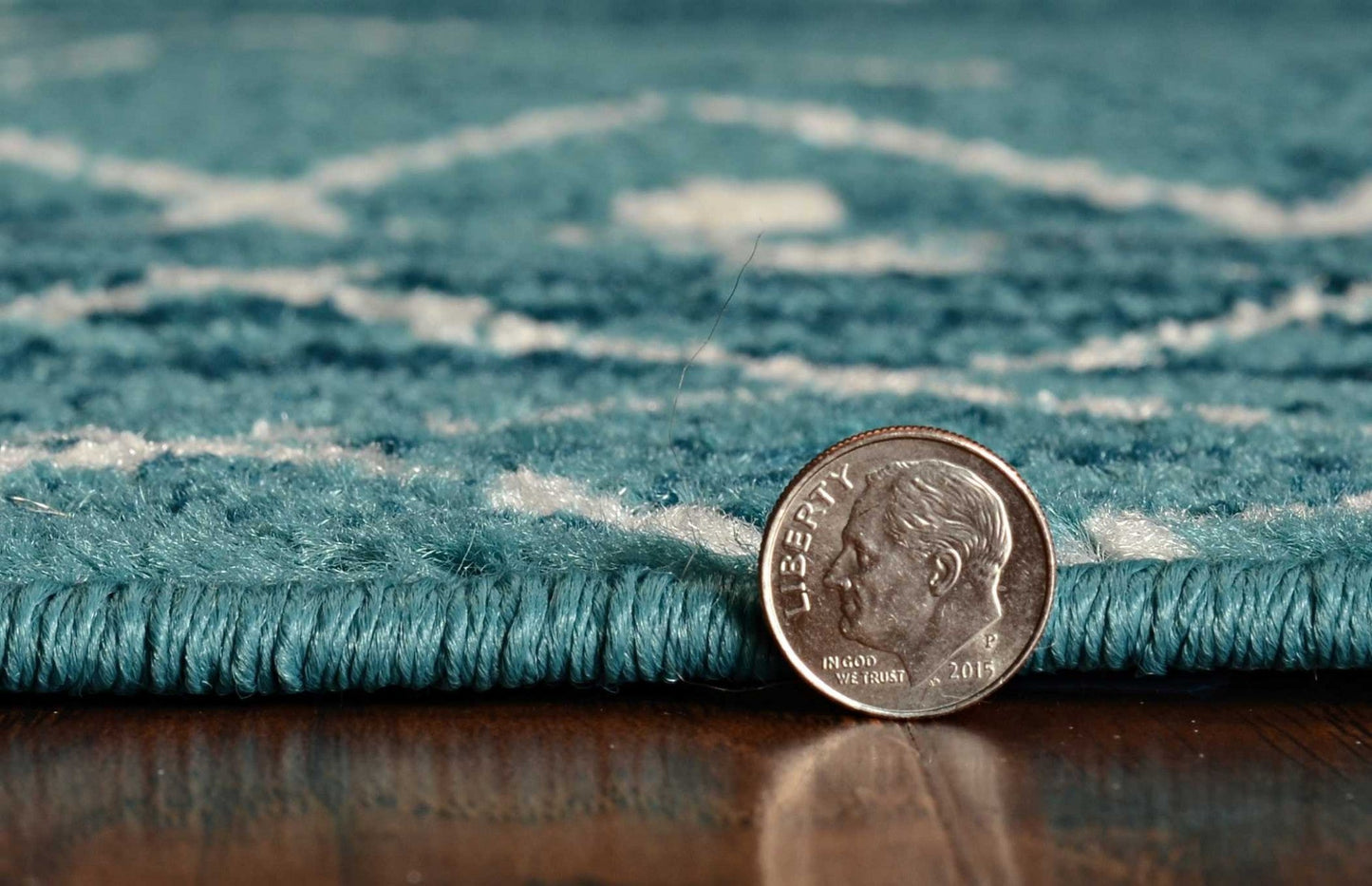 HomeRoots 7' Ocean Blue Machine Woven Geometric Tribal Indoor Runner Rug