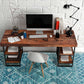 HomeRoots 7' Ocean Blue Machine Woven Geometric Tribal Indoor Runner Rug