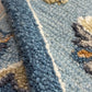 HomeRoots 7' Round Blue Traditional Medallion Area Rug
