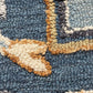 HomeRoots 7' Round Blue Traditional Medallion Area Rug