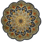 HomeRoots 7' Round Charcoal Scalloped Edge Area Rug