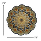 HomeRoots 7' Round Charcoal Scalloped Edge Area Rug
