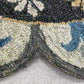 HomeRoots 7' Round Gray Border Floral Medallion Area Rug
