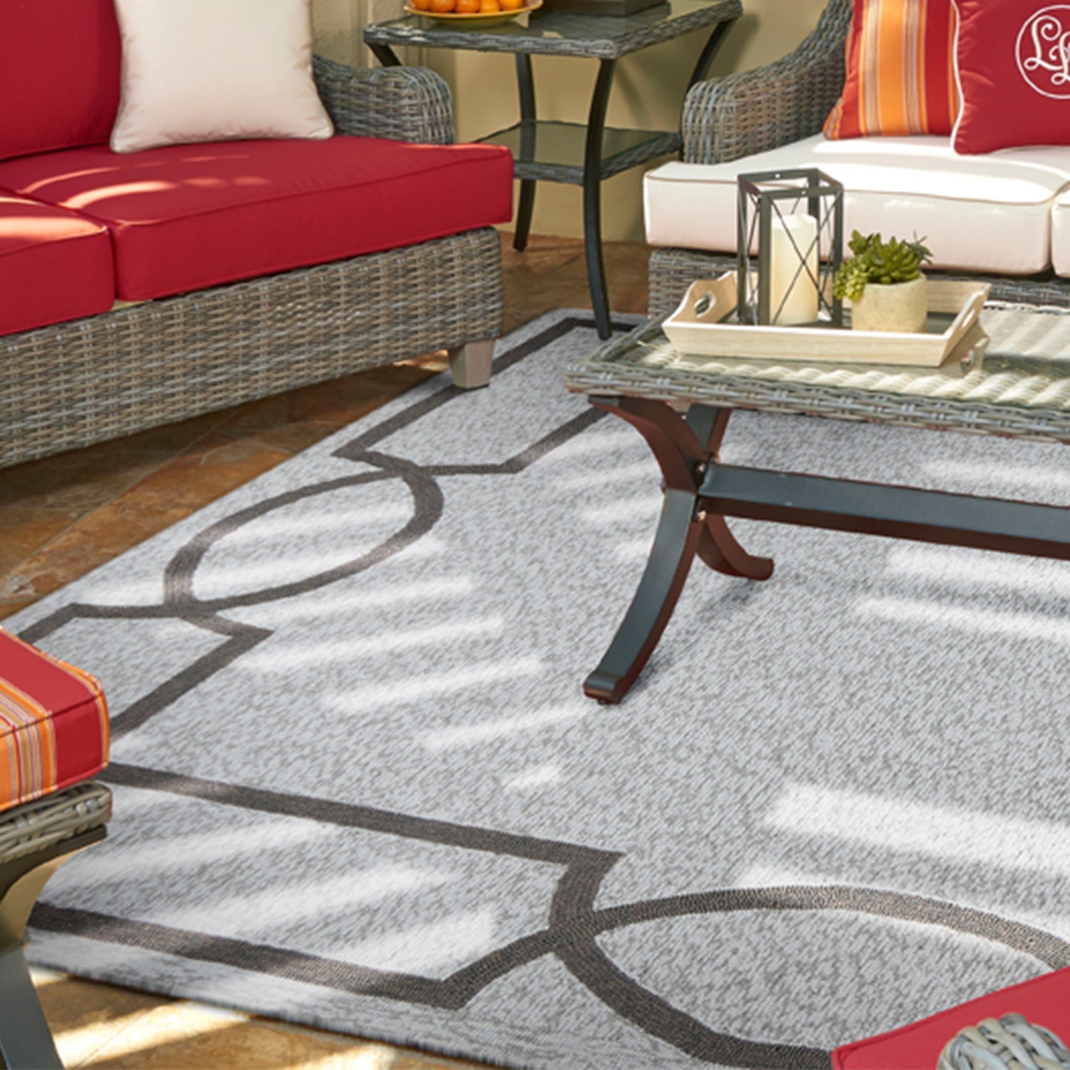HomeRoots 7' Square UV treated Polypropylene Oatmeal Area Rug