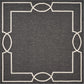 HomeRoots 7' Square UV treated Polypropylene Onyx Area Rug