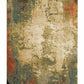 HomeRoots 7' x 10' Beige Blue Machine Woven Abstract Indoor Area Rug