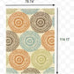 HomeRoots 7’ x 10’ Beige and Blue Medallion Indoor Outdoor Area Rug