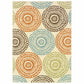 HomeRoots 7’ x 10’ Beige and Blue Medallion Indoor Outdoor Area Rug