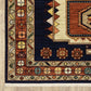 HomeRoots 7' x 10' Blue Red Machine Woven Medallions Indoor Area Rug
