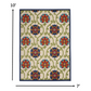 HomeRoots 7' x 10' Blue Vines Indoor Outdoor Area Rug