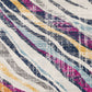 HomeRoots 7' x 10' Blue and Gold Zebra Pattern Area Rug