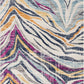 HomeRoots 7' x 10' Blue and Gold Zebra Pattern Area Rug