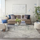 HomeRoots 7' x 10' Charcoal and Ivory Abstract Area Rug