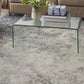 HomeRoots 7' x 10' Charcoal and Ivory Abstract Area Rug