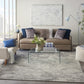 HomeRoots 7' x 10' Charcoal and Ivory Abstract Area Rug