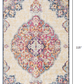 HomeRoots 7' x 10' Cream Decorative Medallion Area Rug