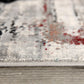 HomeRoots 7' x 10' Gray Abstract Irregular Blocks Area Rug