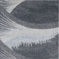 HomeRoots 7' x 10' Gray Blue Abstract Waves Modern Area Rug
