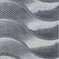 HomeRoots 7' x 10' Gray Blue Abstract Waves Modern Area Rug