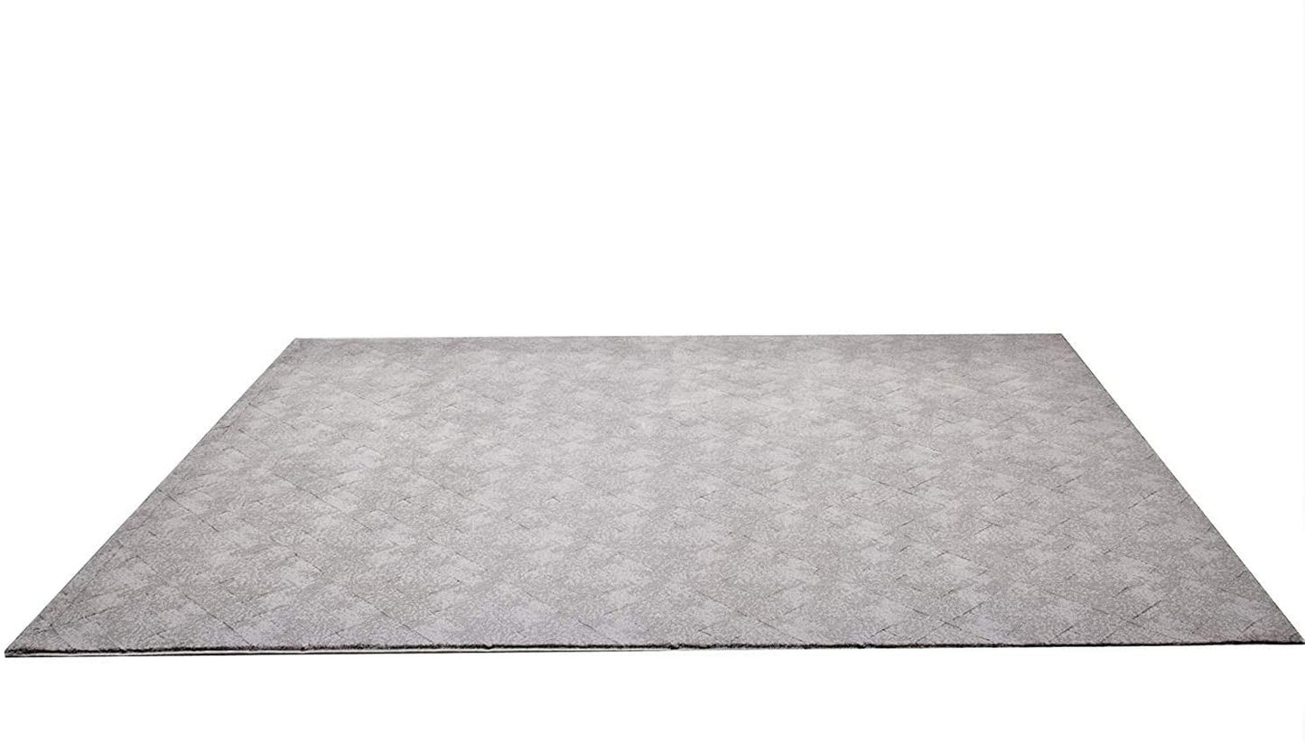 HomeRoots 7' x 10' Gray Distressed Diamonds Area Rug