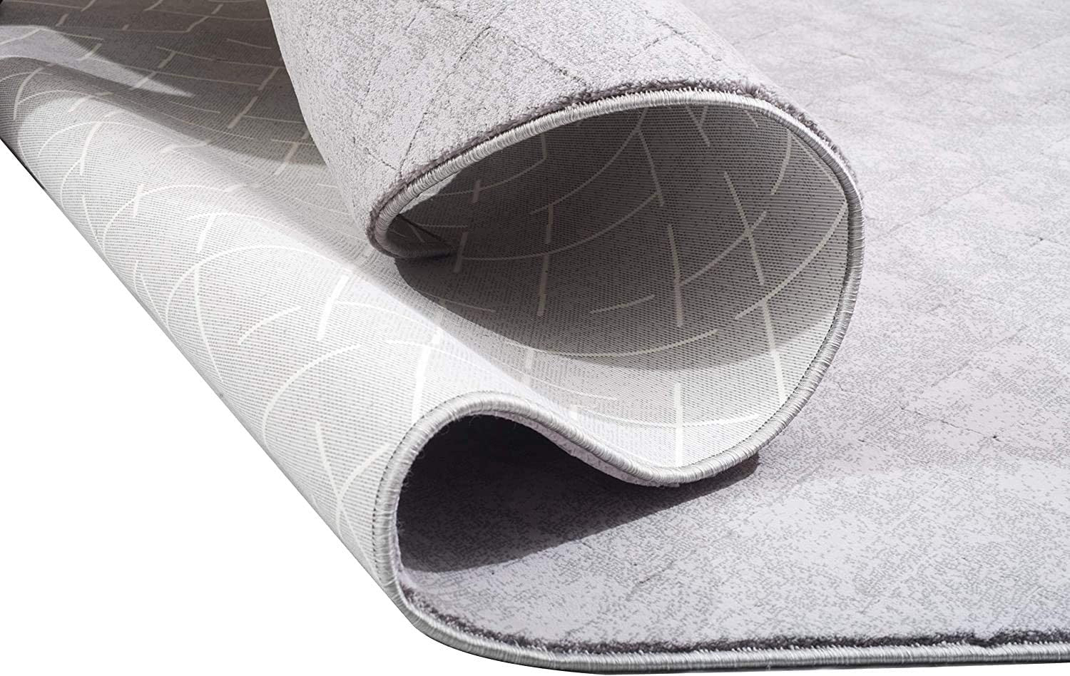 HomeRoots 7' x 10' Gray Distressed Diamonds Area Rug