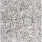HomeRoots 7' x 10' Gray Modern Jacobean Floral Area Rug