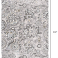 HomeRoots 7' x 10' Gray Modern Jacobean Floral Area Rug