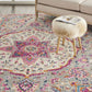 HomeRoots 7' x 10' Gray and Pink Medallion Area Rug