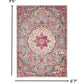 HomeRoots 7' x 10' Gray and Pink Medallion Area Rug