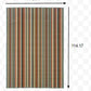 HomeRoots 7' x 10' Green and Brown Striped Indoor Outdoor Area Rug