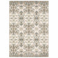 HomeRoots 7' x 10' Ivory Gray Abstract Ikat Indoor Area Rug