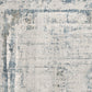 HomeRoots 7' x 10' Ivory and Blue Abstract Distressed Area Rug