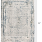 HomeRoots 7' x 10' Ivory and Blue Abstract Distressed Area Rug