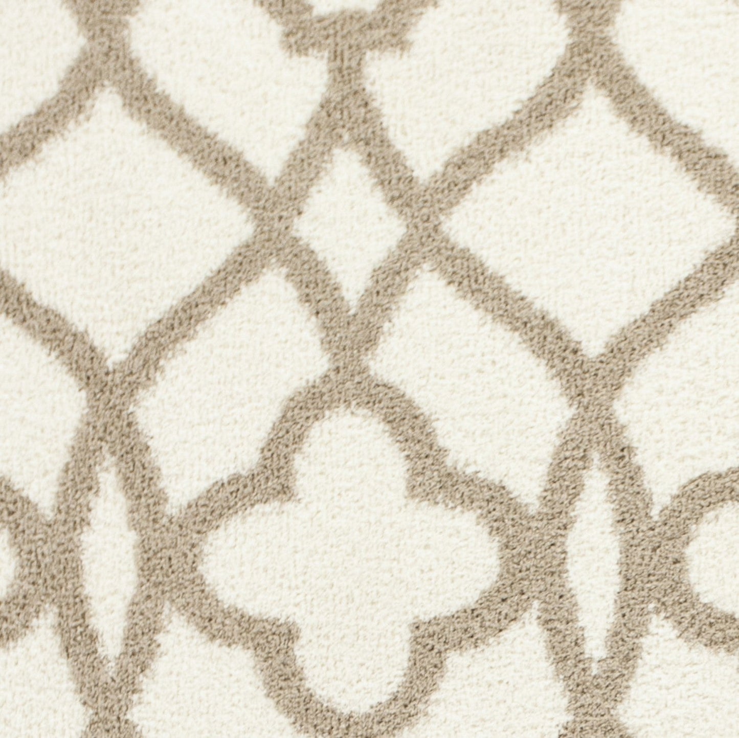 HomeRoots 7 x 10 Microfiber Ivory or Beige Area Rug