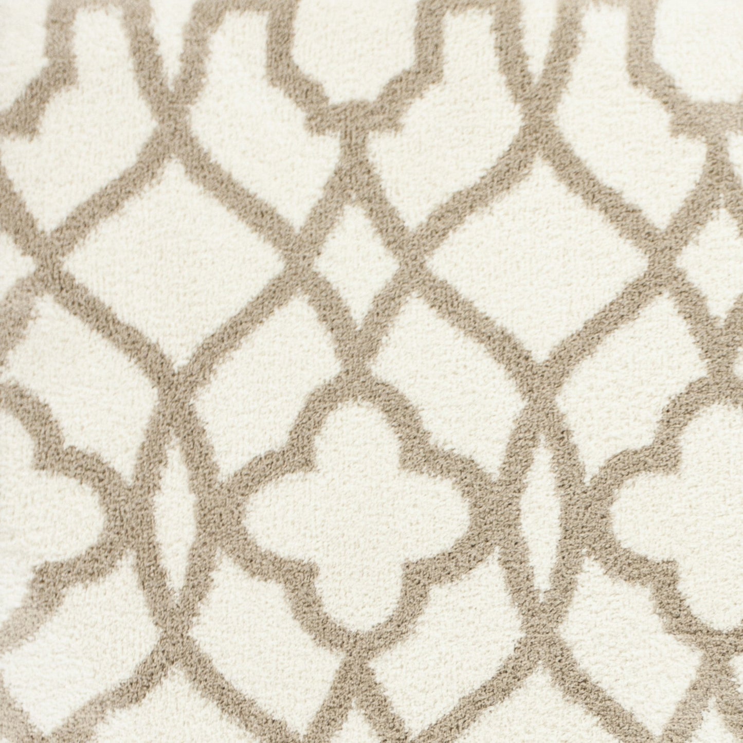 HomeRoots 7 x 10 Microfiber Ivory or Beige Area Rug