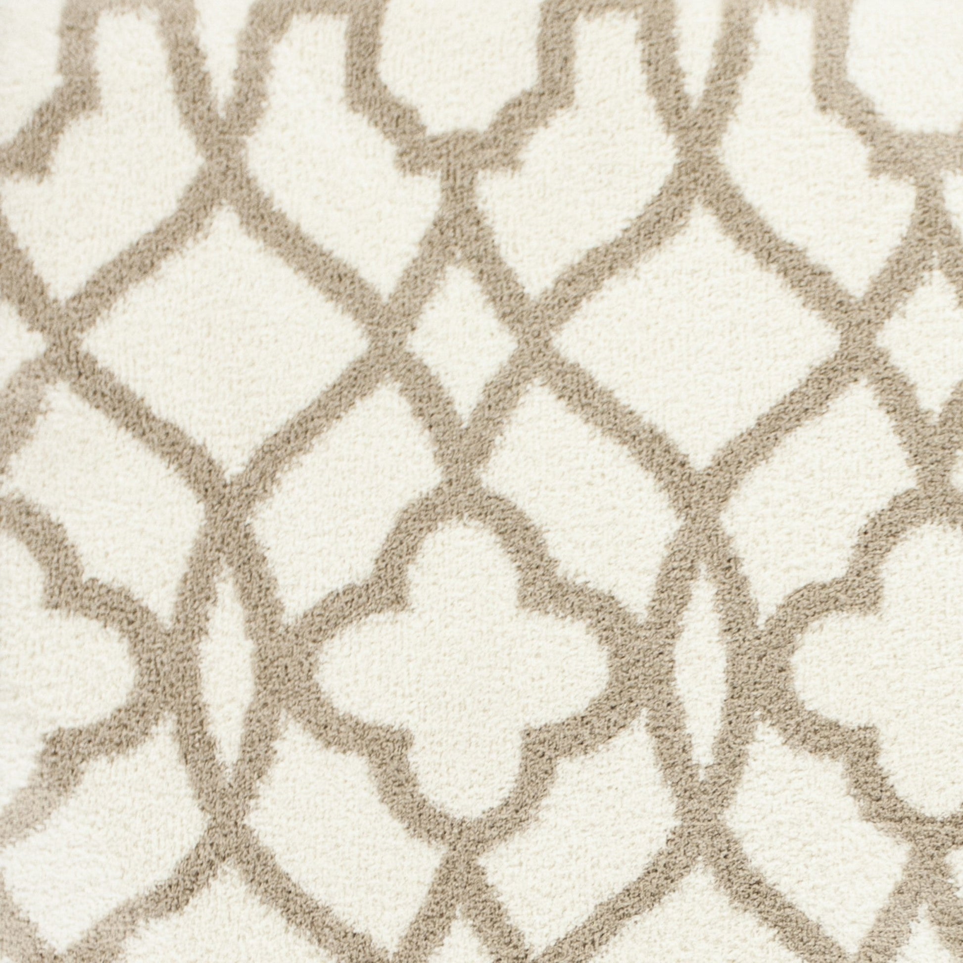 HomeRoots 7 x 10 Microfiber Ivory or Beige Area Rug