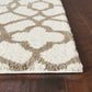 HomeRoots 7 x 10 Microfiber Ivory or Beige Area Rug