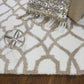 HomeRoots 7 x 10 Microfiber Ivory or Beige Area Rug